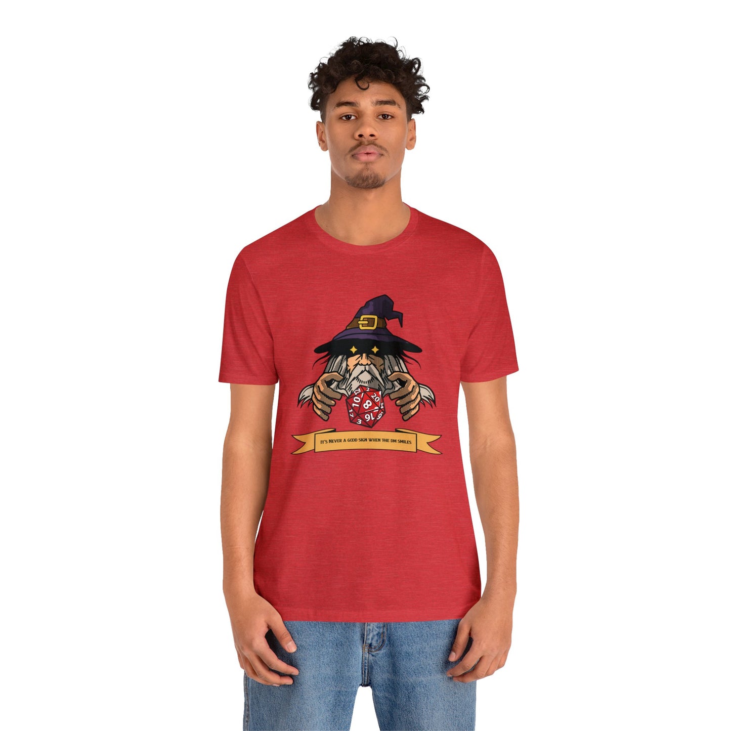 It's Never a Good Sign When the DM Smiles Unisex Jersey Short Sleeve Tee - Gamers Den