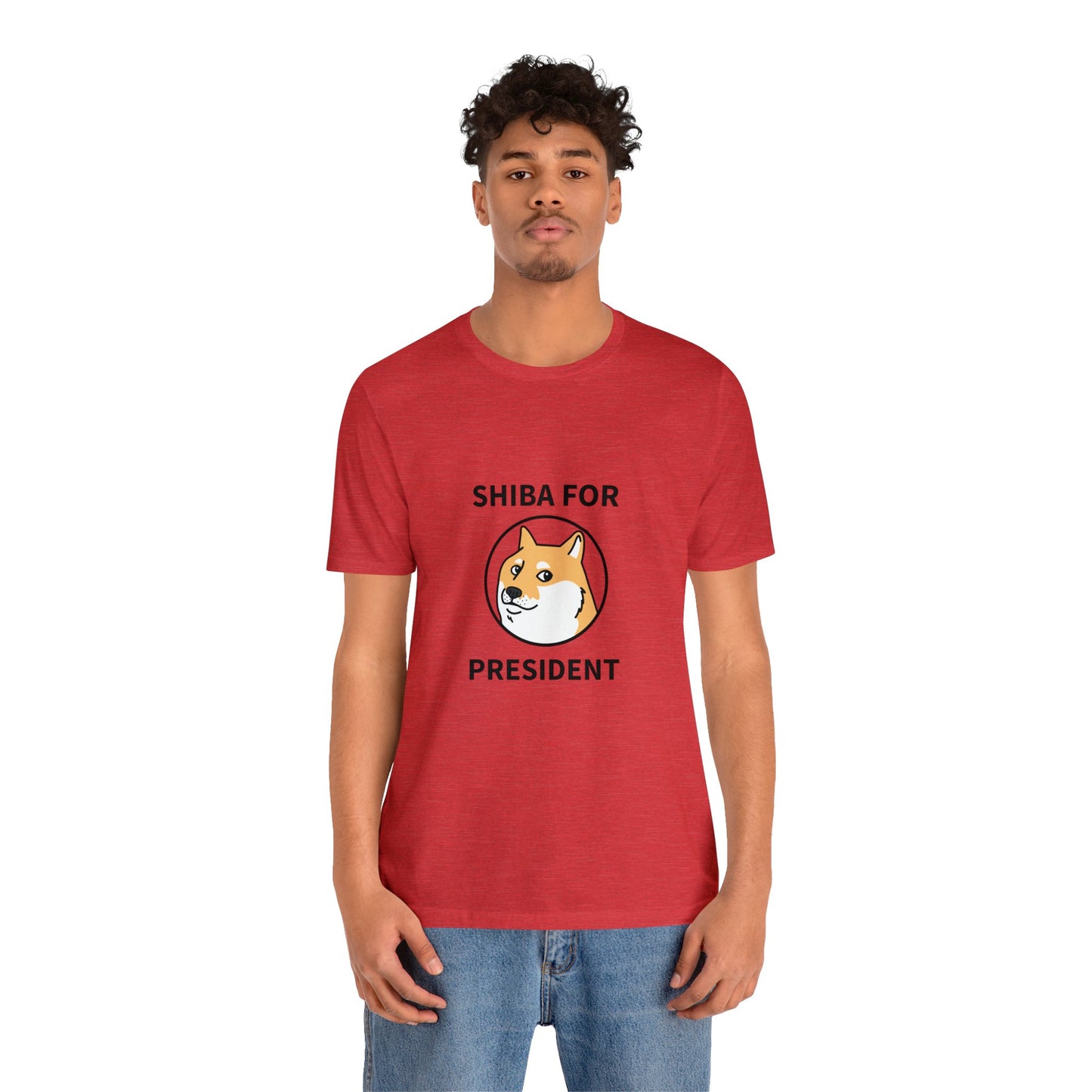 Shiba For President Unisex Jersey Short Sleeve Tee - Pet Lovers