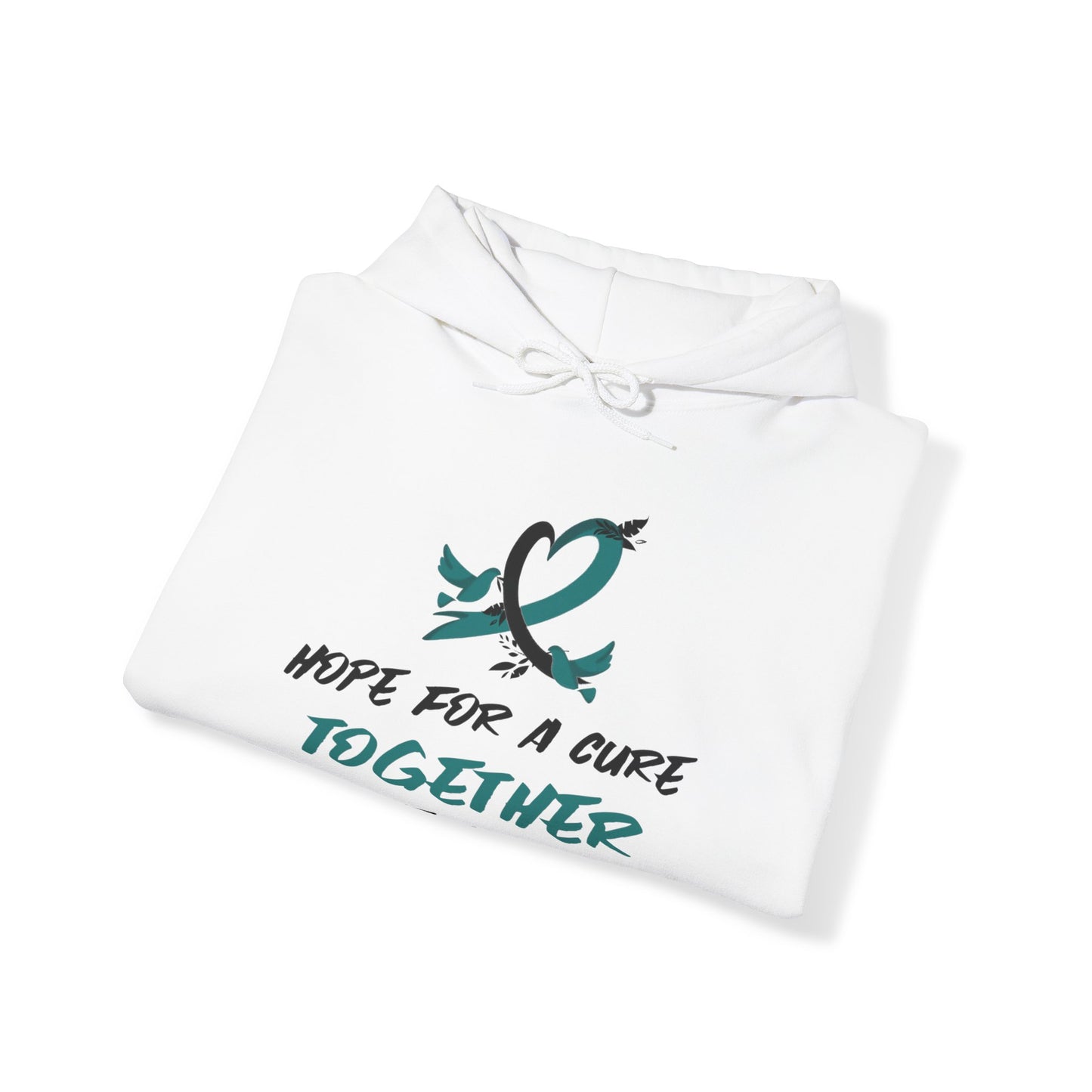 Hope For a Cure, Together We Stand Cancer Awareness Unisex Heavy Blend™ Hooded Sweatshirt - KW Shirts for a Cause