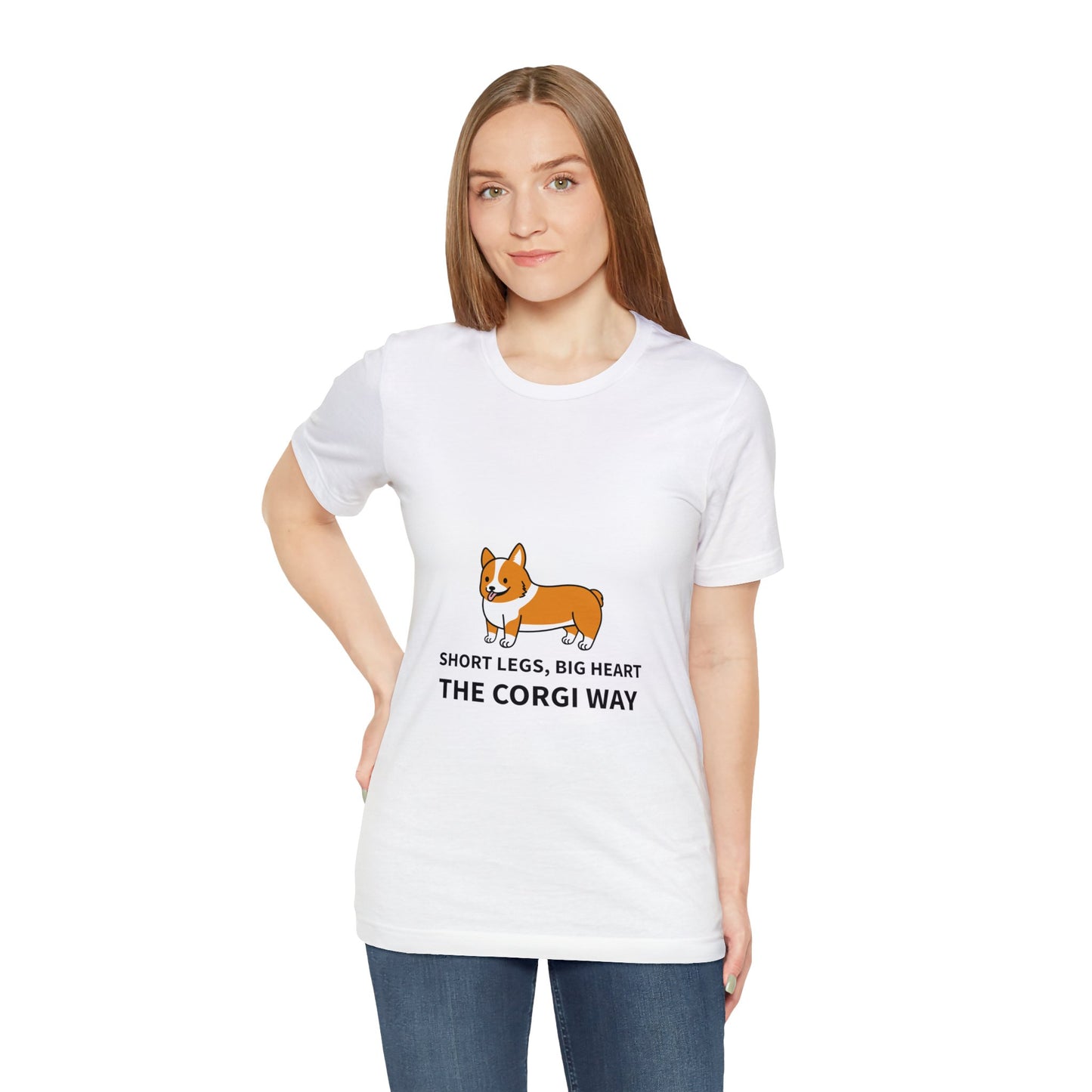 Short Legs, Big Heart, The Corgi Way Unisex Jersey Short Sleeve Tee - Pet Lovers