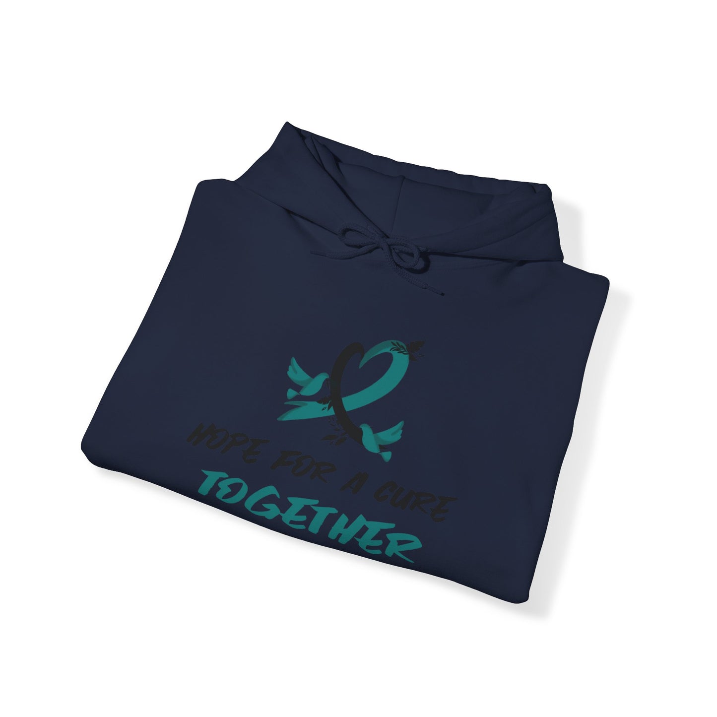 Hope For a Cure, Together We Stand Cancer Awareness Unisex Heavy Blend™ Hooded Sweatshirt - KW Shirts for a Cause