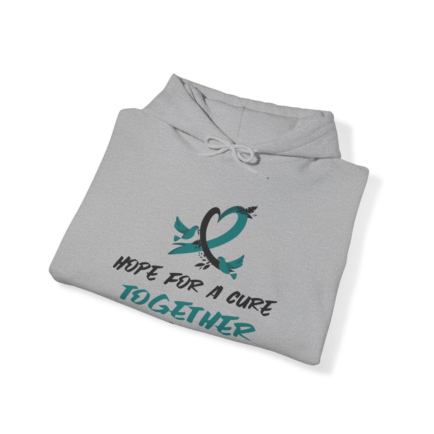 Hope For a Cure, Together We Stand Cancer Awareness Unisex Heavy Blend™ Hooded Sweatshirt - KW Shirts for a Cause