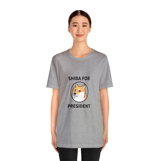 Shiba For President Unisex Jersey Short Sleeve Tee - Pet Lovers
