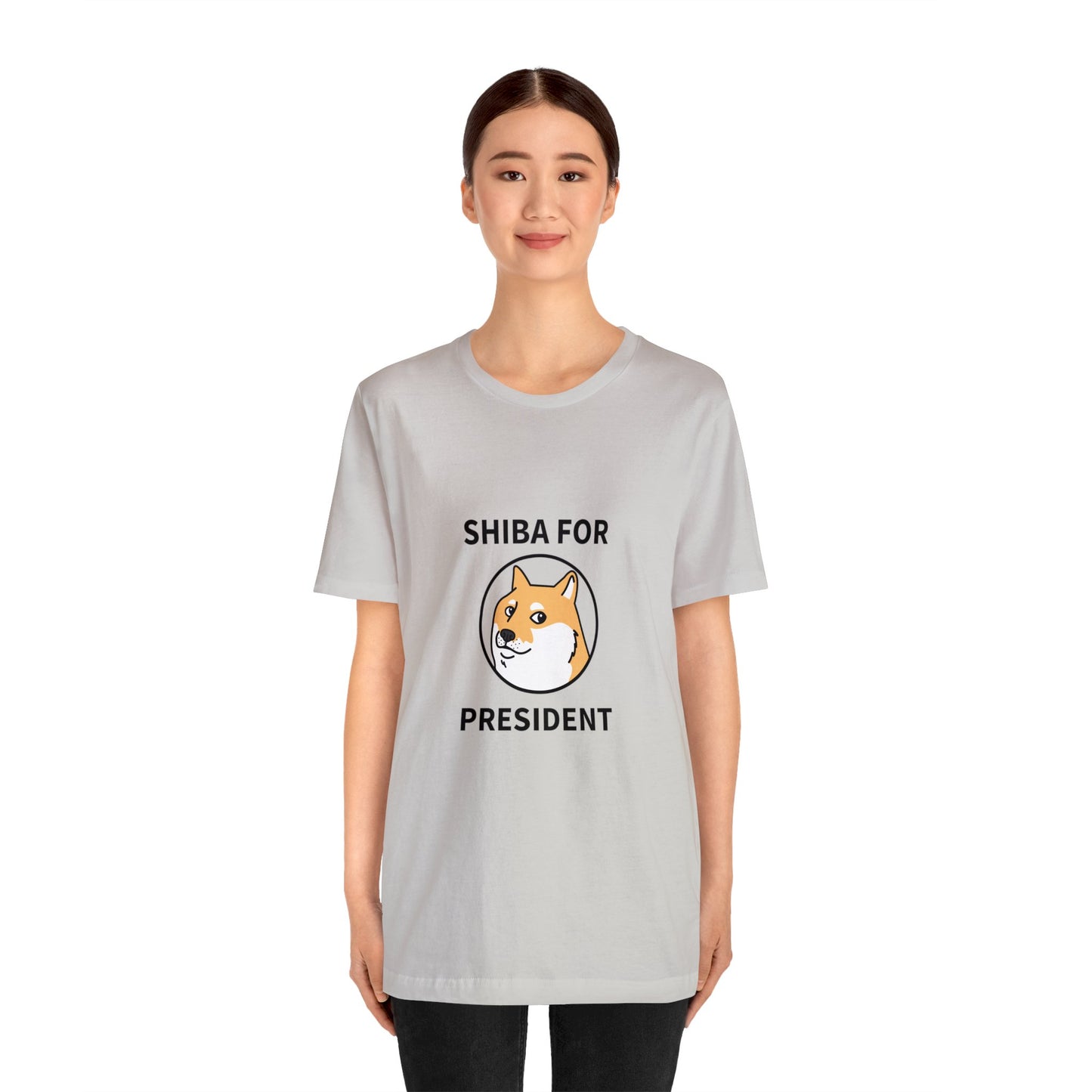 Shiba For President Unisex Jersey Short Sleeve Tee - Pet Lovers