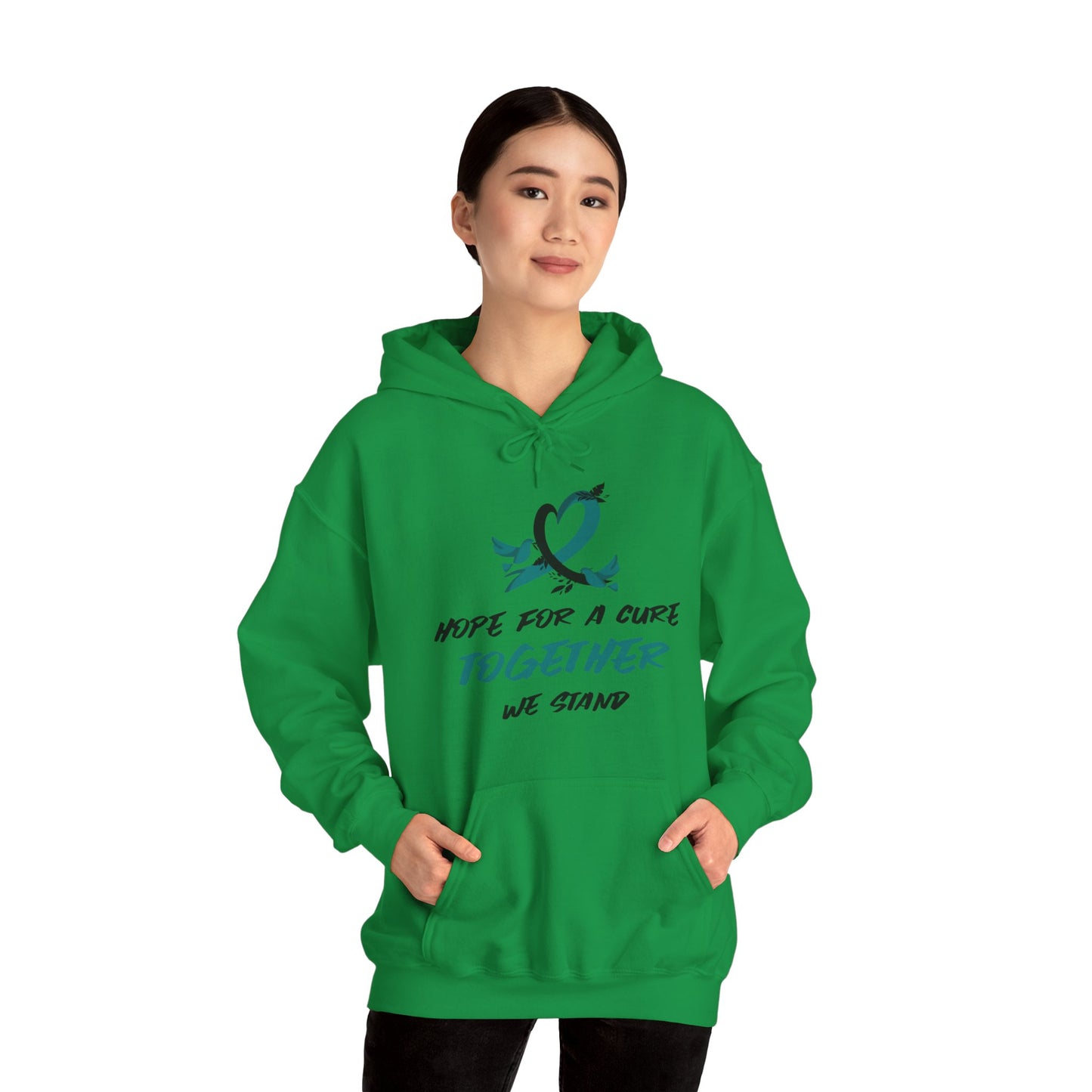 Hope For a Cure, Together We Stand Cancer Awareness Unisex Heavy Blend™ Hooded Sweatshirt - KW Shirts for a Cause