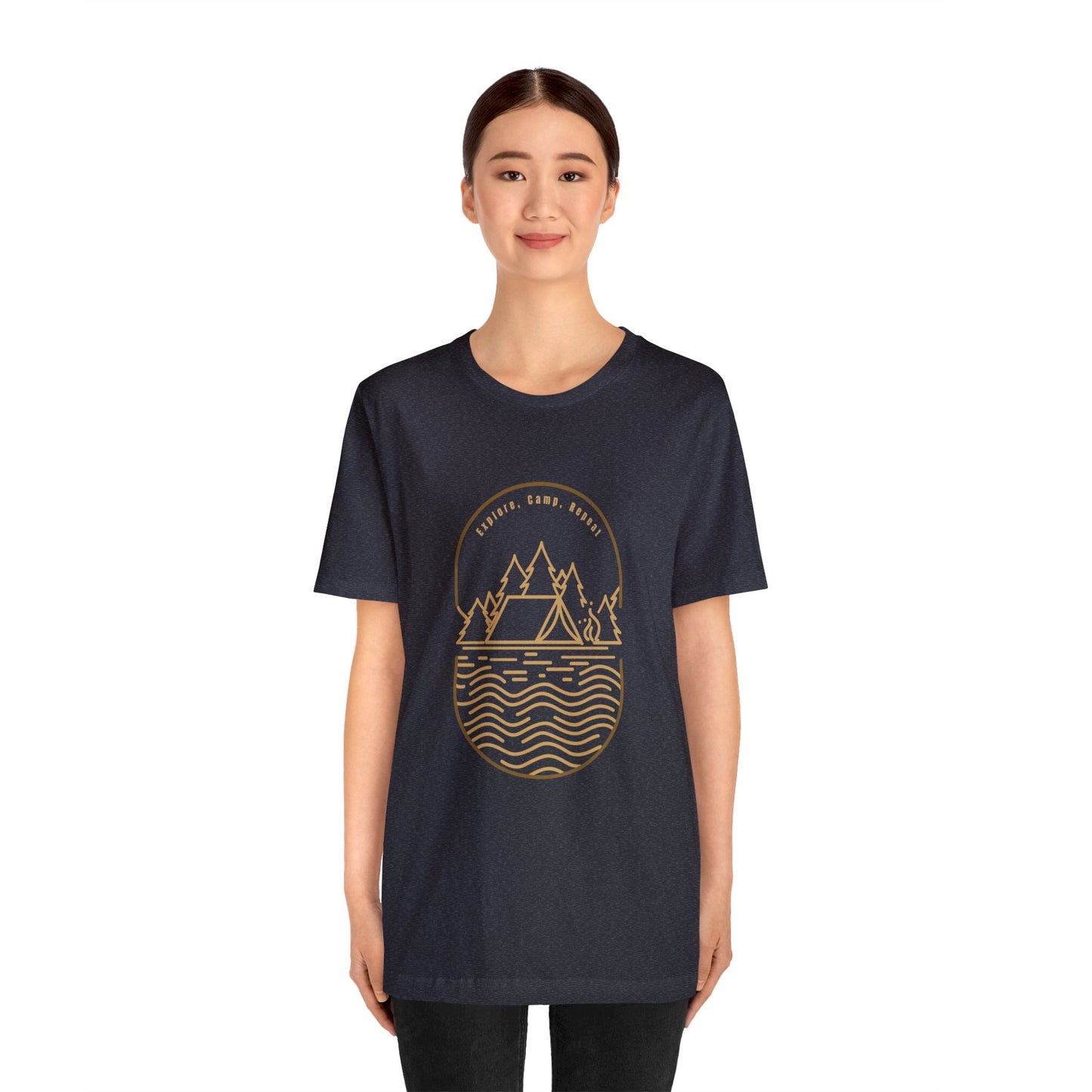 Explore, Camp, Repeat Unisex Jersey Short Sleeve Tee - Gamers Den