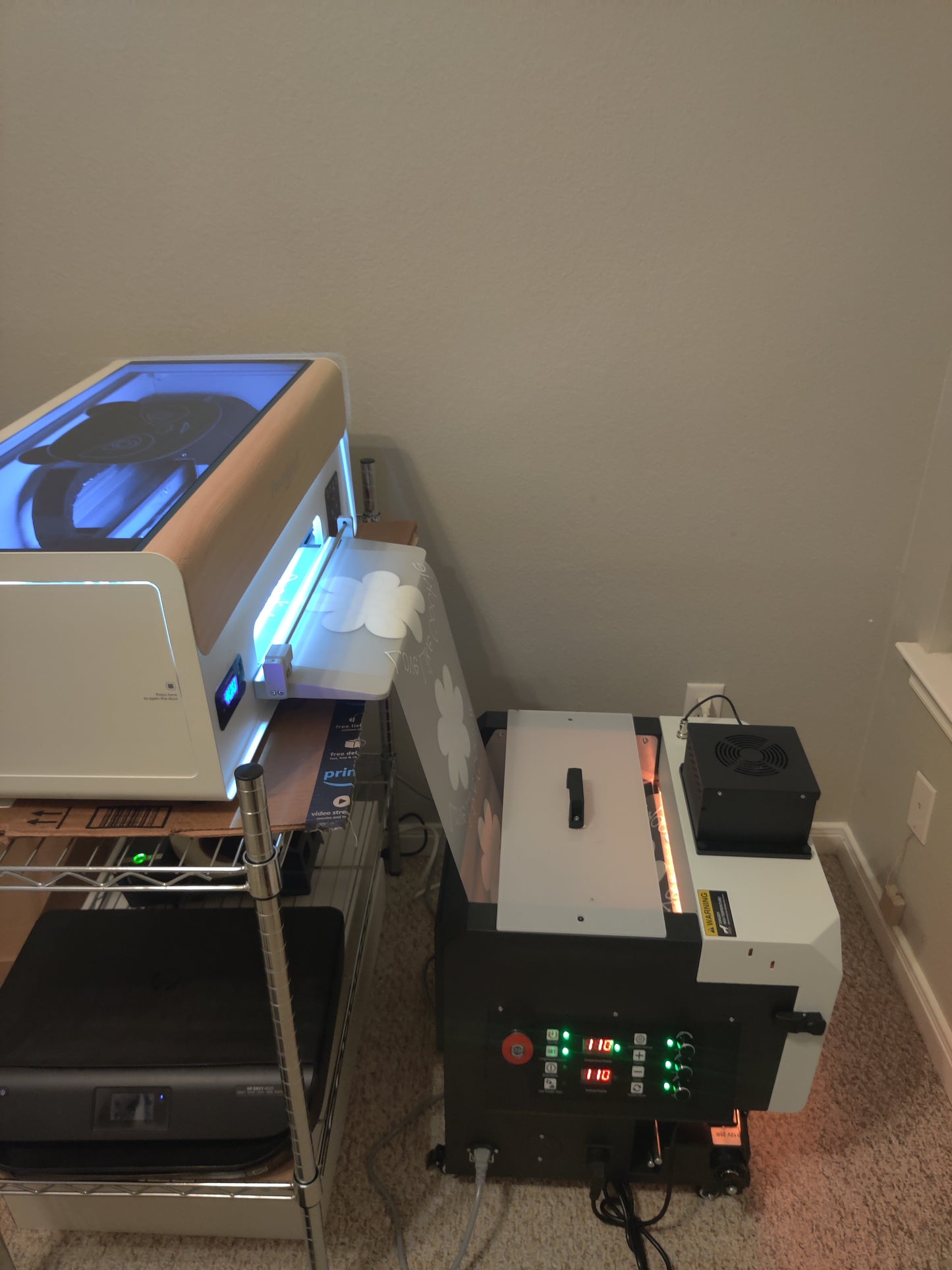 DTF Transfers cold peel and shaker and dryer