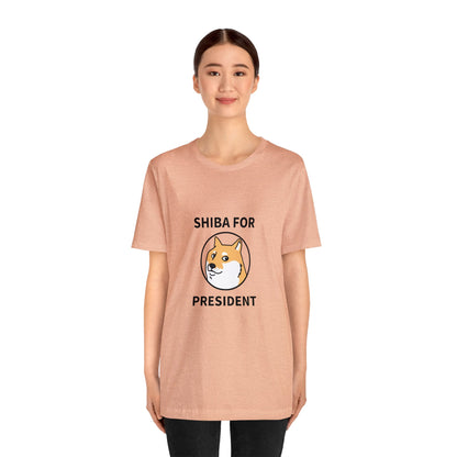Shiba For President Unisex Jersey Short Sleeve Tee - Pet Lovers