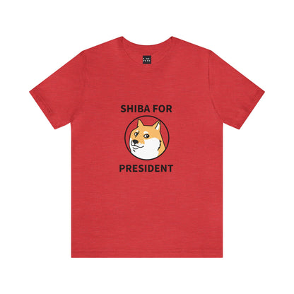 Shiba For President Unisex Jersey Short Sleeve Tee - Pet Lovers