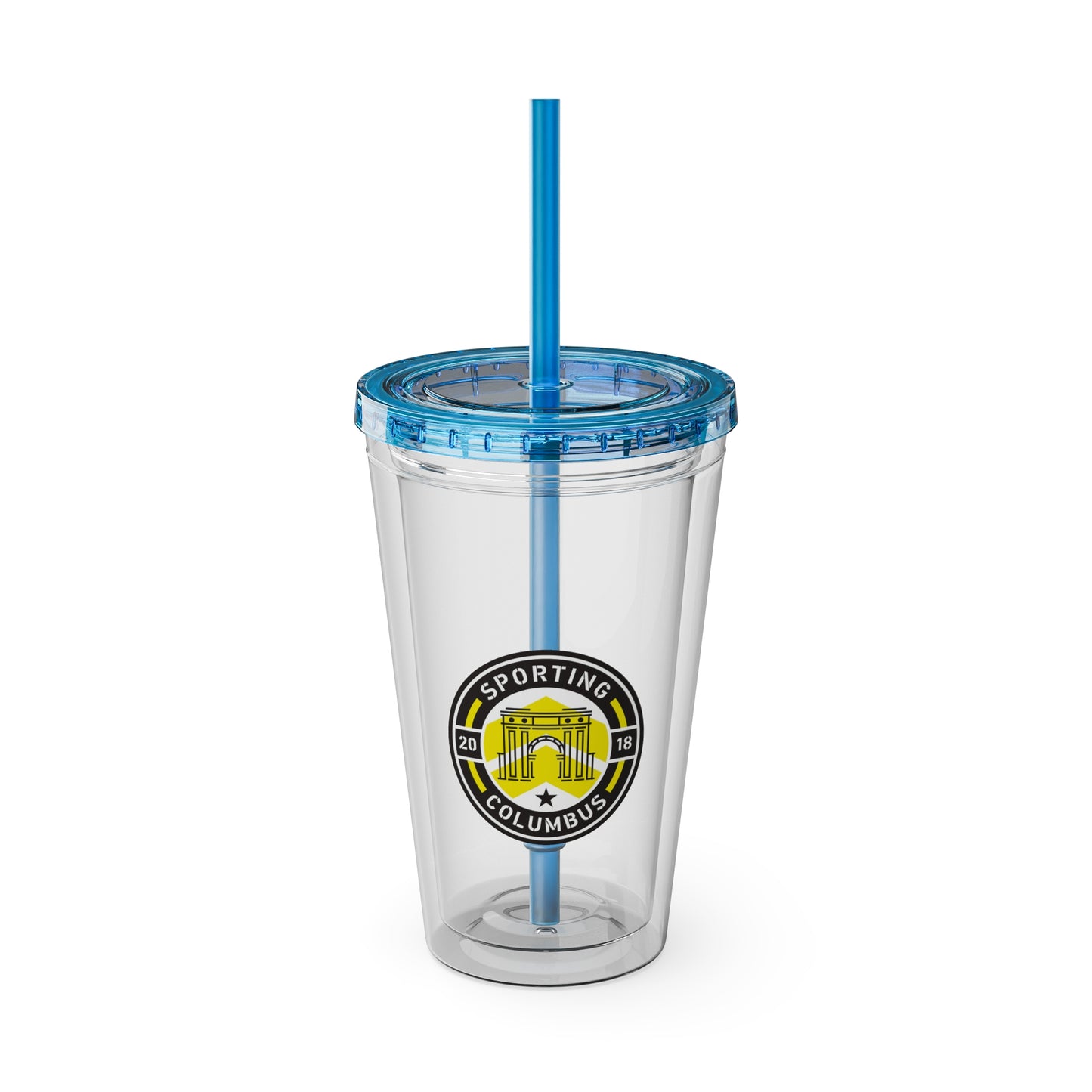 Sporting Columbus Sunsplash Tumbler with Straw, 16oz