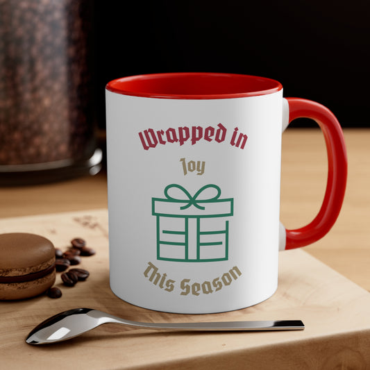 Wrapped in Joy This Season Accent Coffee Mug, 11oz - Christmas Mug