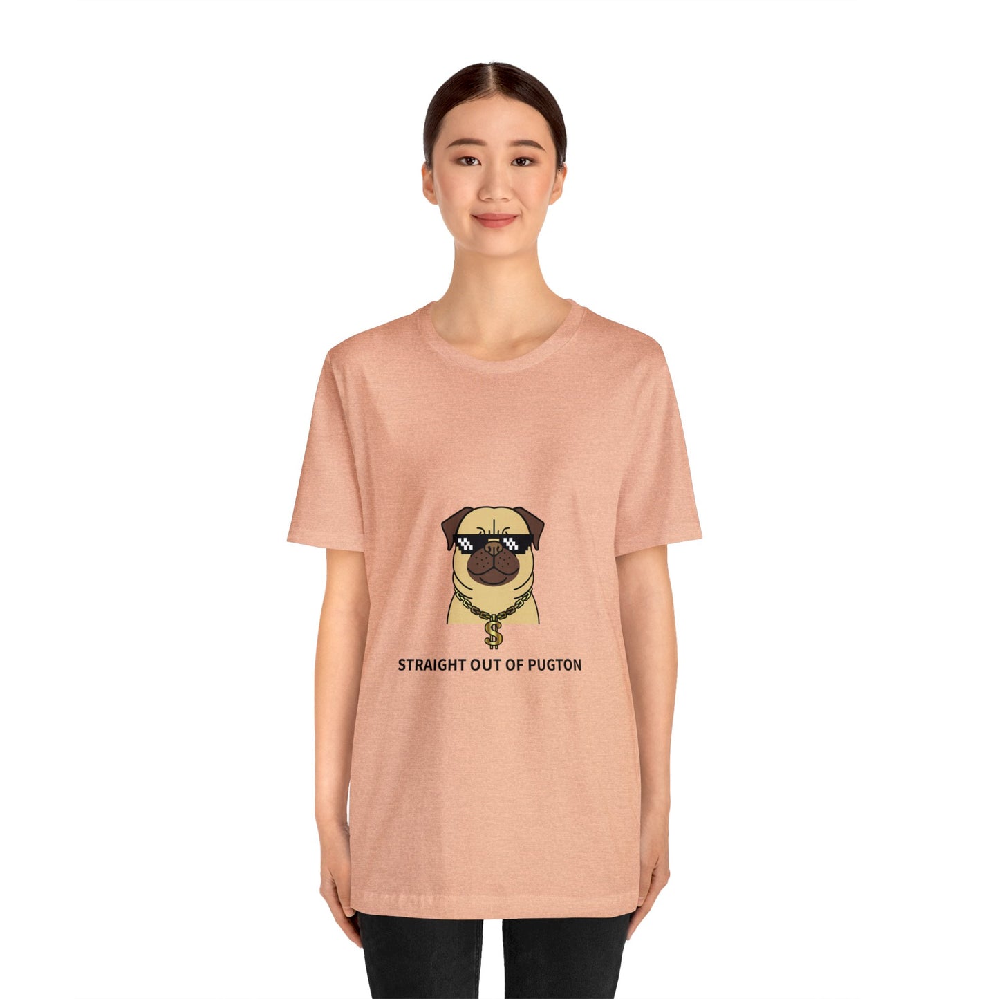 Straight Out of Pugton Way Unisex Jersey Short Sleeve Tee - Pet Lovers