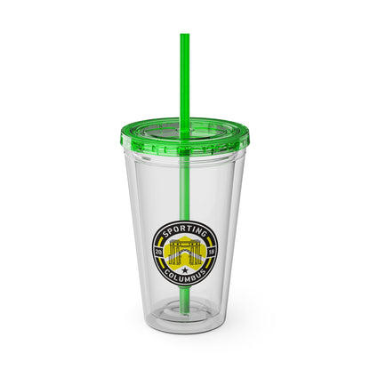 Sporting Columbus Sunsplash Tumbler with Straw, 16oz