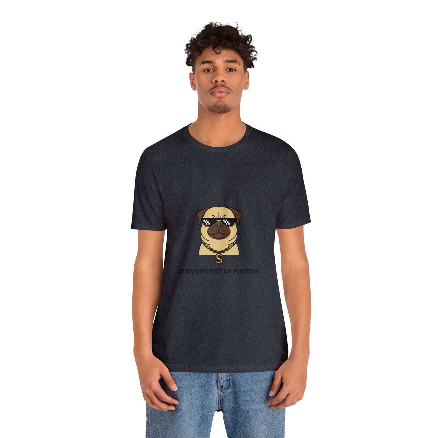 Straight Out of Pugton Way Unisex Jersey Short Sleeve Tee - Pet Lovers