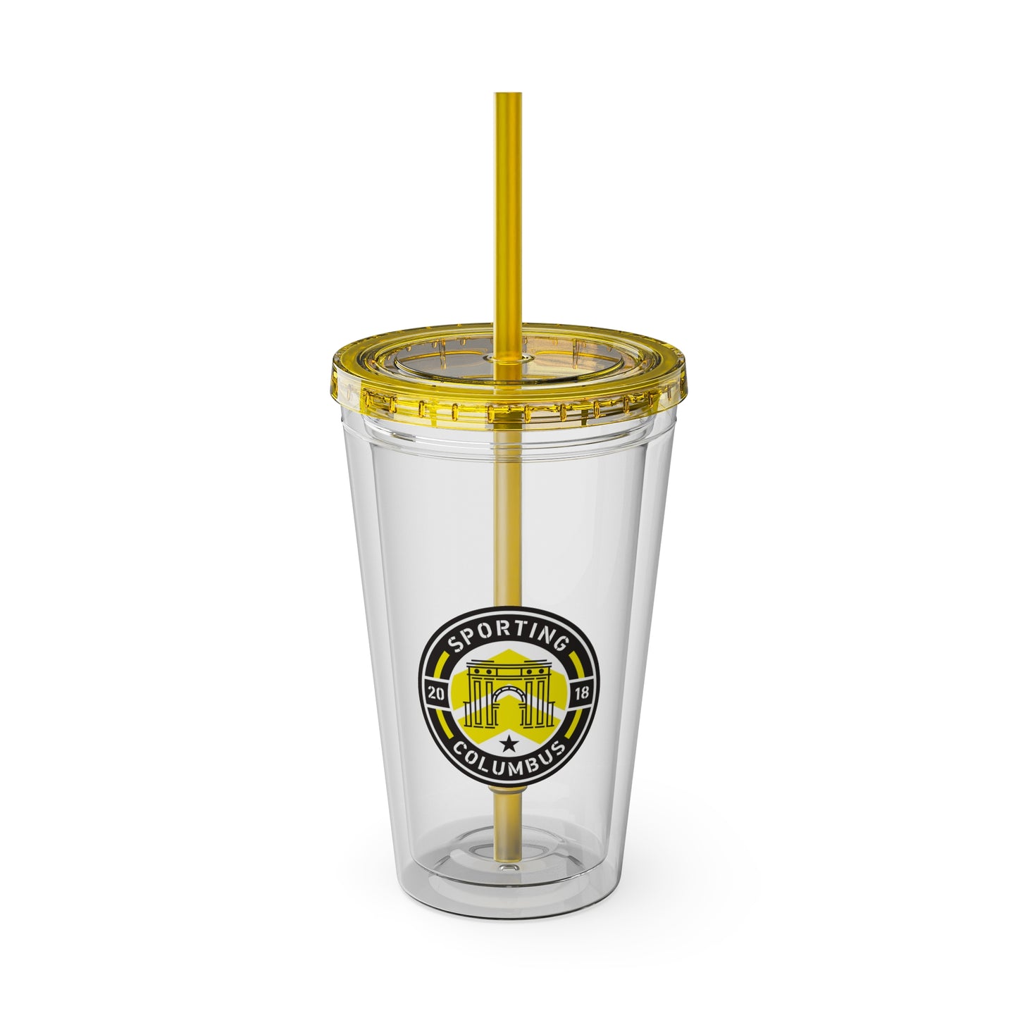 Sporting Columbus Sunsplash Tumbler with Straw, 16oz