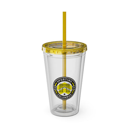 Sporting Columbus Sunsplash Tumbler with Straw, 16oz