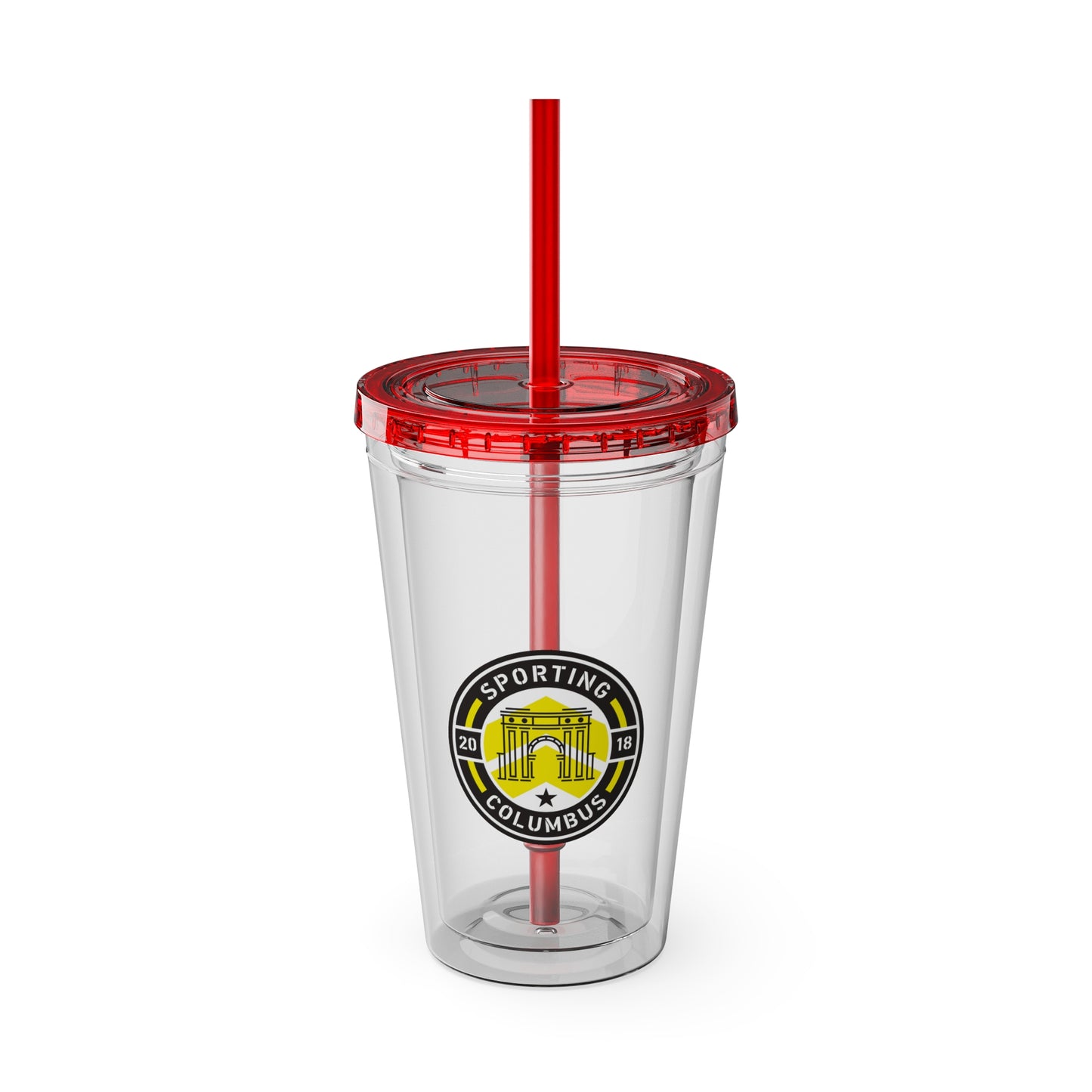 Sporting Columbus Sunsplash Tumbler with Straw, 16oz