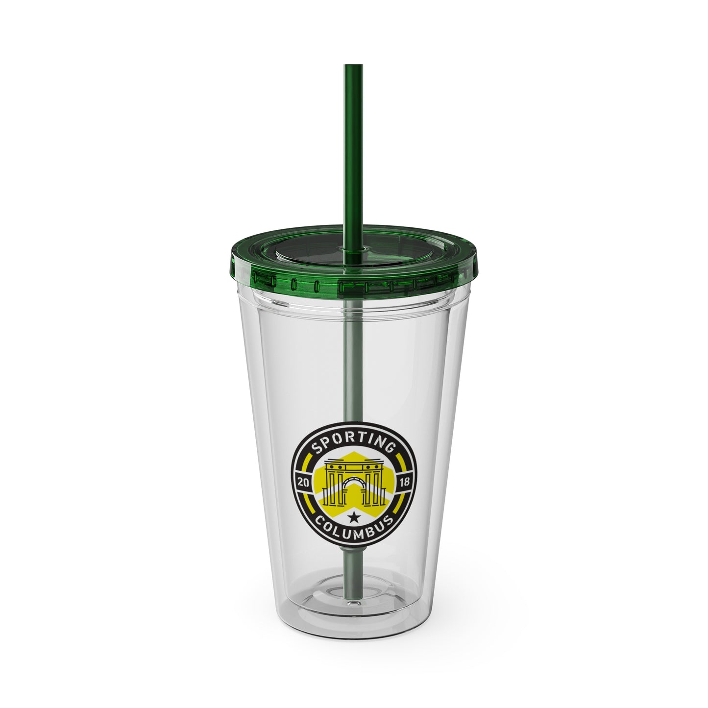 Sporting Columbus Sunsplash Tumbler with Straw, 16oz