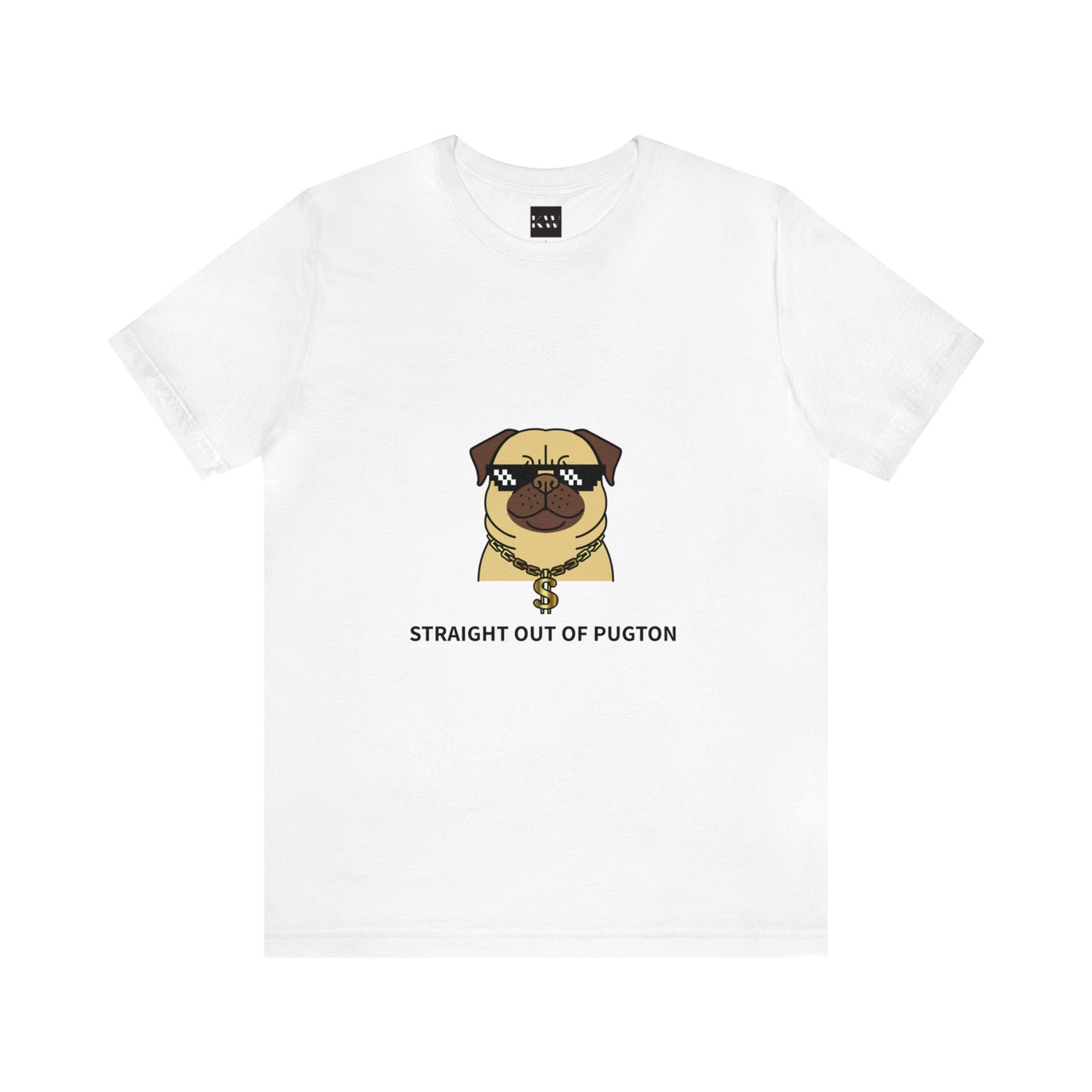 Straight Out of Pugton Way Unisex Jersey Short Sleeve Tee - Pet Lovers