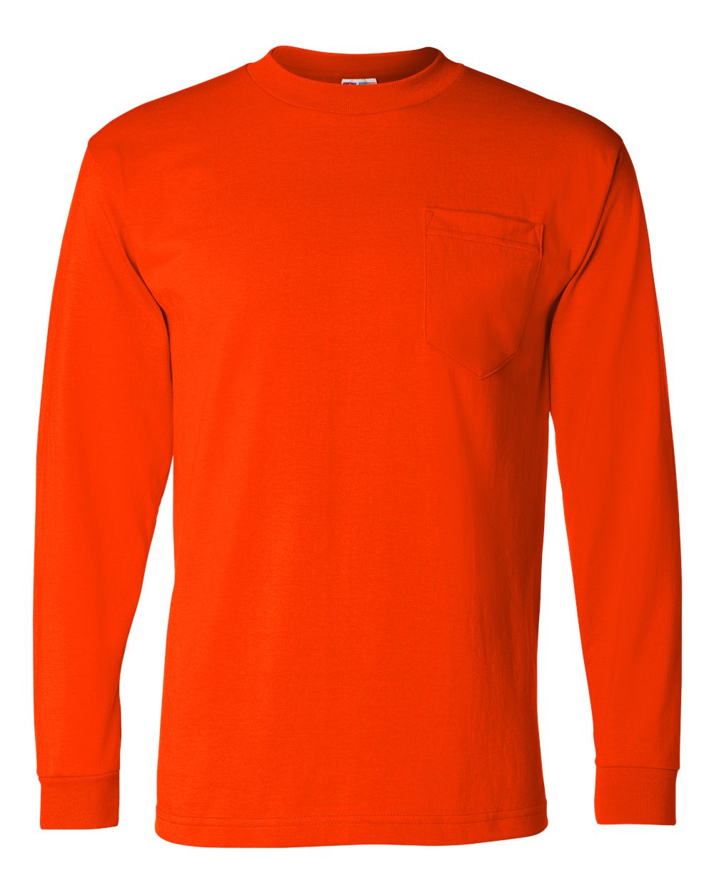 Bayside - USA-Made 50/50 Safety Long Sleeve Pocket T-Shirt